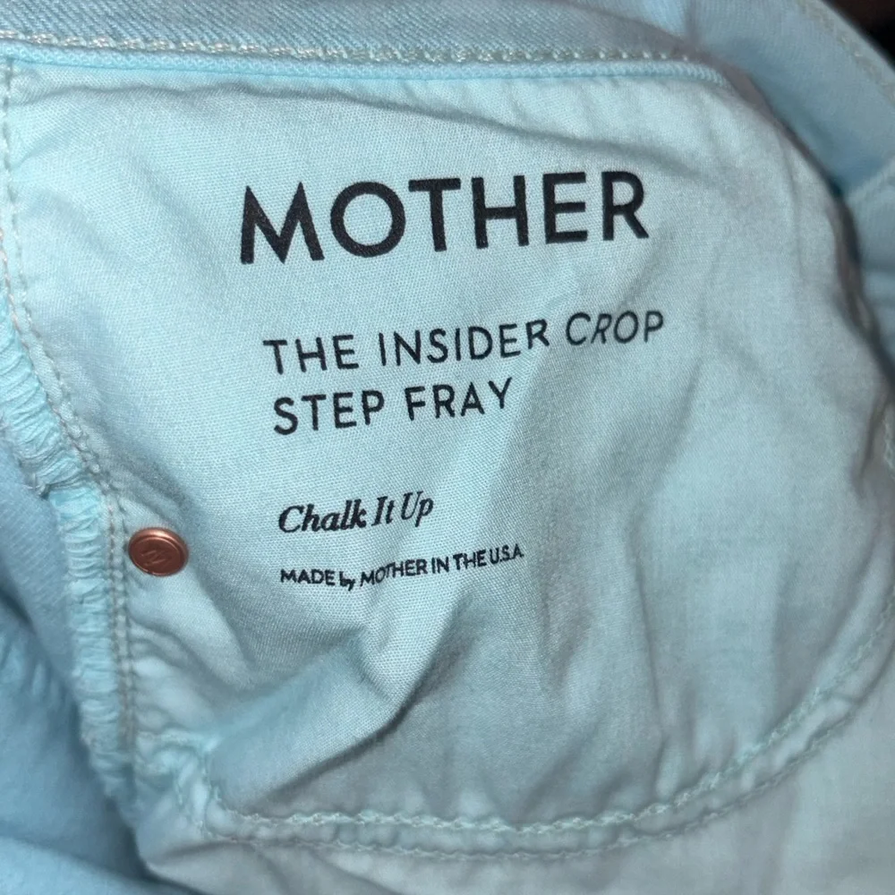 MOTHER The Insider Crop Step Fray in Sky Blue - Picture 12 of 13